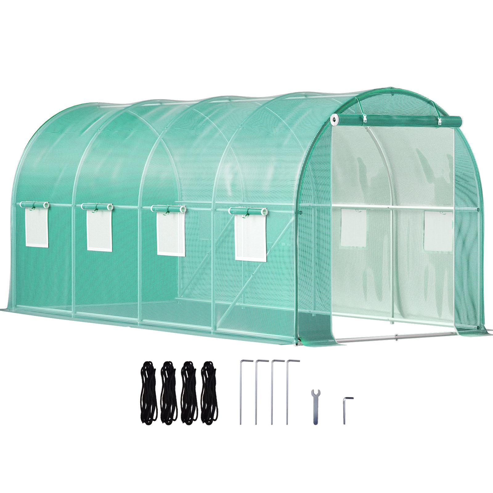 Walk-in Tunnel Greenhouse With Galvanized Steel Frame And Windows_voghion.com